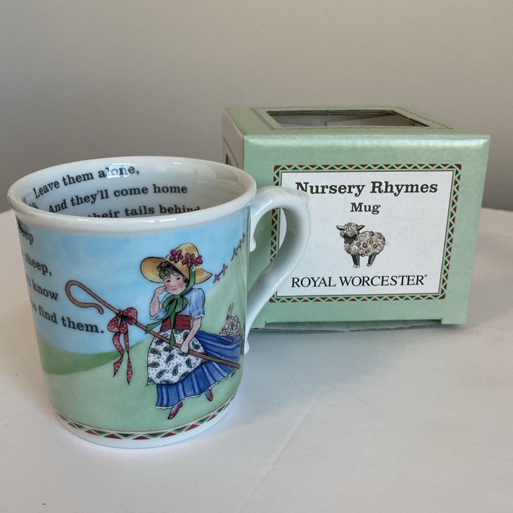 Royal Worcester Nursery Rhyme Mug - Little Bo Peep